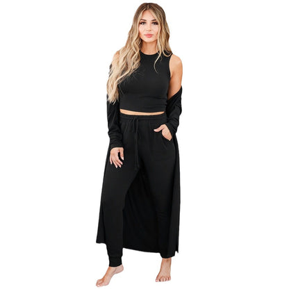 Women's combination suit with long cardigan and crop top NOVAE
