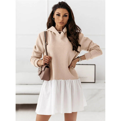 Women's casual hooded sweatshirt dress NOVAE