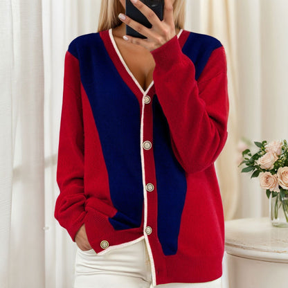 Women's lightweight cardigan with fashionable V-neck NOVAE