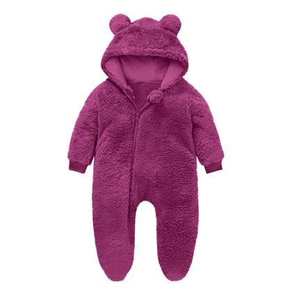 Toddler Fleece Overall with Bear Ears NOVAE