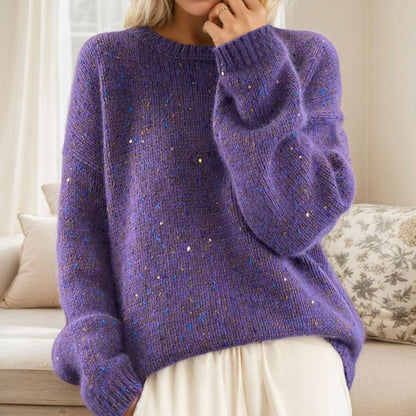 Women's cozy knit sweater with sparkling accents and a relaxed fit NOVAE
