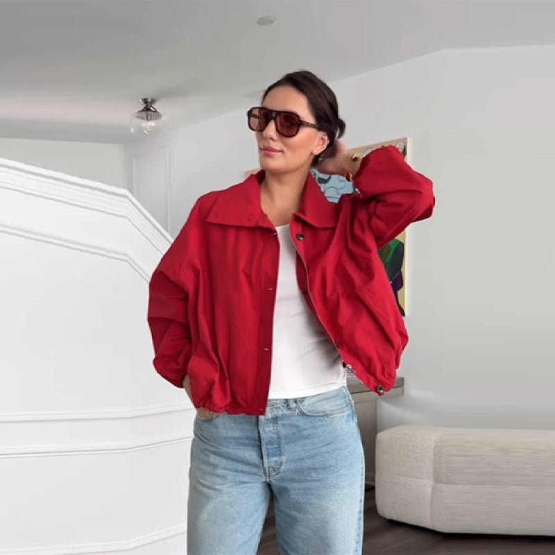 Women's stylish outdoor jacket with high collar NOVAE