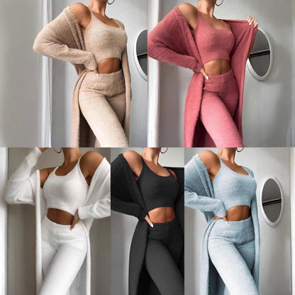 Women's set consisting of a soft knit top and fashionable leggings NOVAE