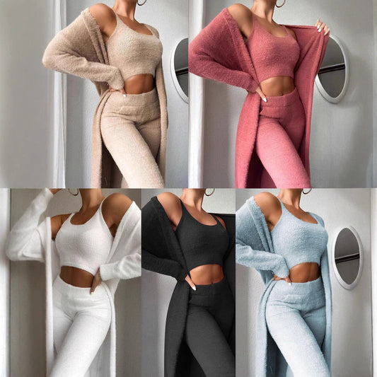 Women's set consisting of a soft knit top and fashionable leggings NOVAE