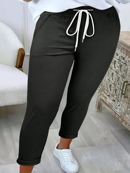 Women's Comfortable Leisure Trousers with Adjustable Drawstring and Casual Cut NOVAE