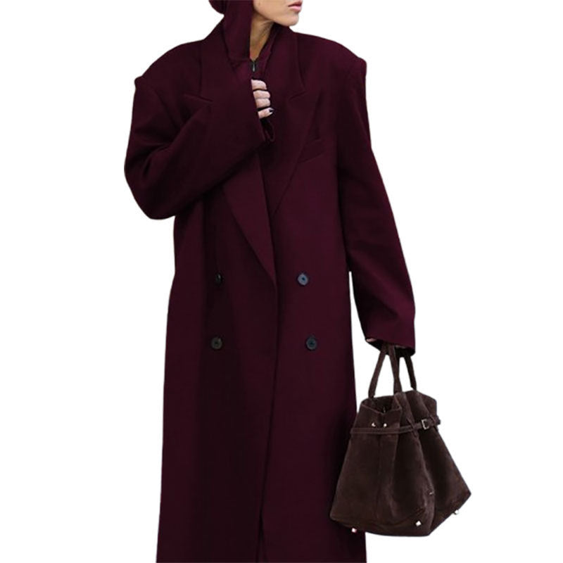Women's elegant double trench coat with a wide cut NOVAE