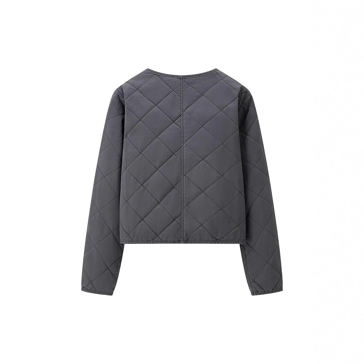 Women's quilted transitional jacket with practical pockets and elegant stand-up collar NOVAE