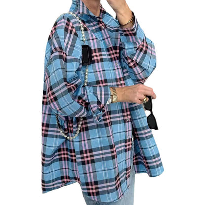 Women's Oversized Checkered Shirt NOVAE