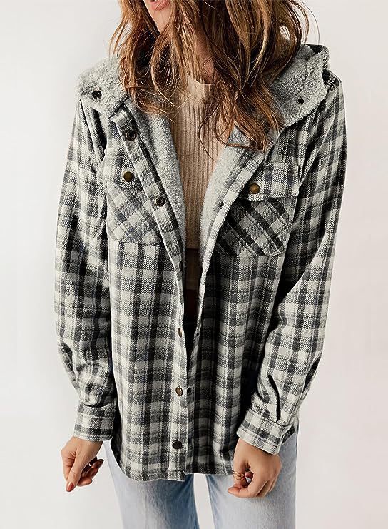 Women's flannel jacket with fleece lining NOVAE