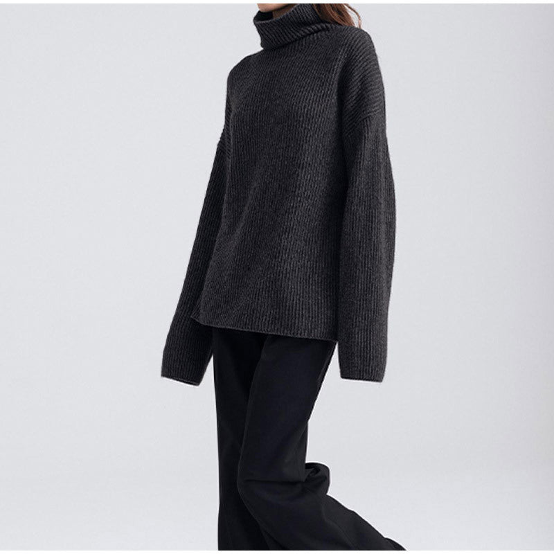 Women's Oversized Turtleneck Knit Sweater made of high-quality material NOVAE