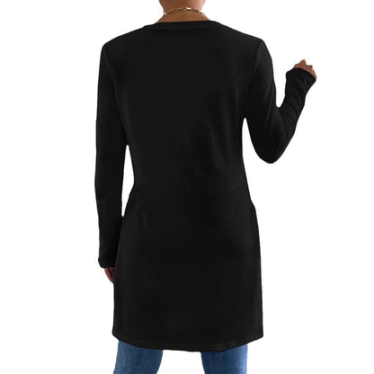 Women's Oversized Longsleeve Shirt with Side Slits NOVAE
