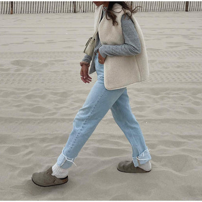 Women's fashionable teddy vest with elegant edge finishing NOVAE