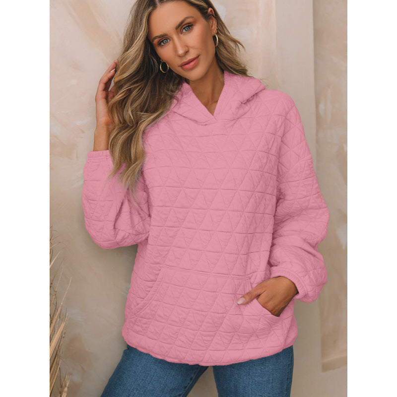 Women's quilted hoodie with practical pockets NOVAE