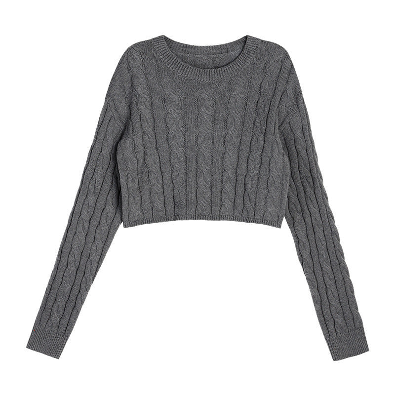 Women's chunky knit sweater with a textured pattern and relaxed fit NOVAE