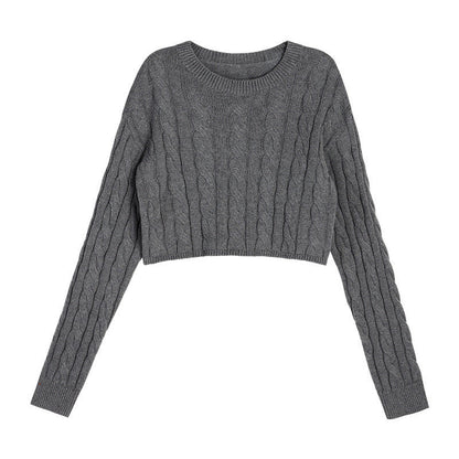 Women's chunky knit sweater with a textured pattern and relaxed fit NOVAE