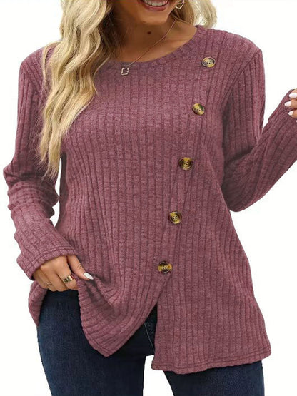 Women's knit sweater with button details NOVAE
