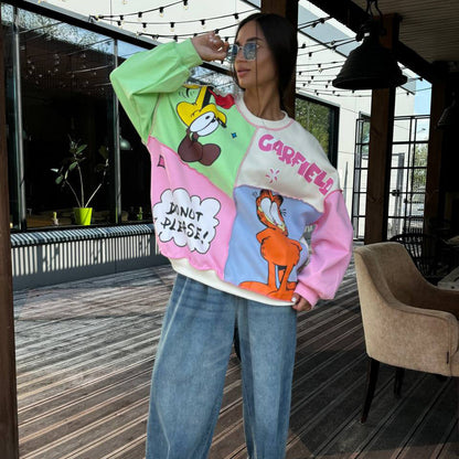 Women's sweatshirt with creative comic design NOVAE