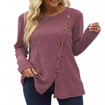 Women's knit sweater with button details NOVAE