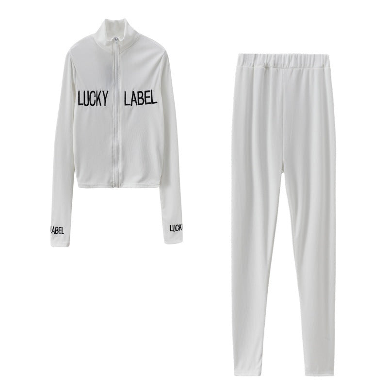 Women's tracksuit with zipper and elastic waistband NOVAE