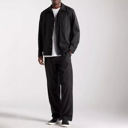 Men's versatile shirt blouse with patch chest pocket and stylish collar NOVAE