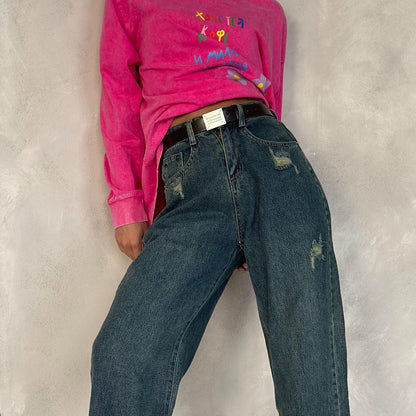 Women's casual sweatshirt with creative graphic design and comfortable cut NOVAE