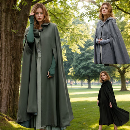 Women's elegant hooded cape made of high-quality fabric NOVAE