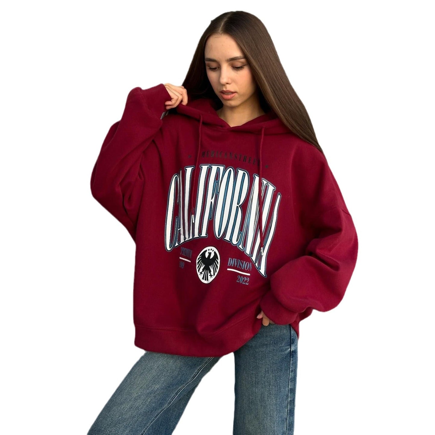 Women's oversized hoodie with creative graphic design NOVAE
