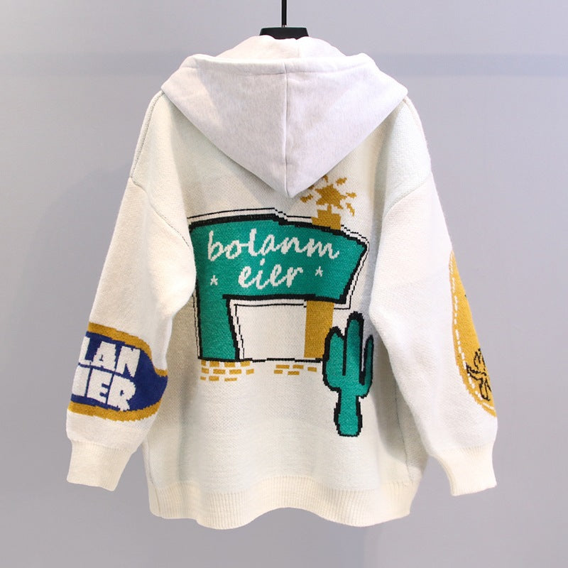 Women's casual hooded cardigan NOVAE