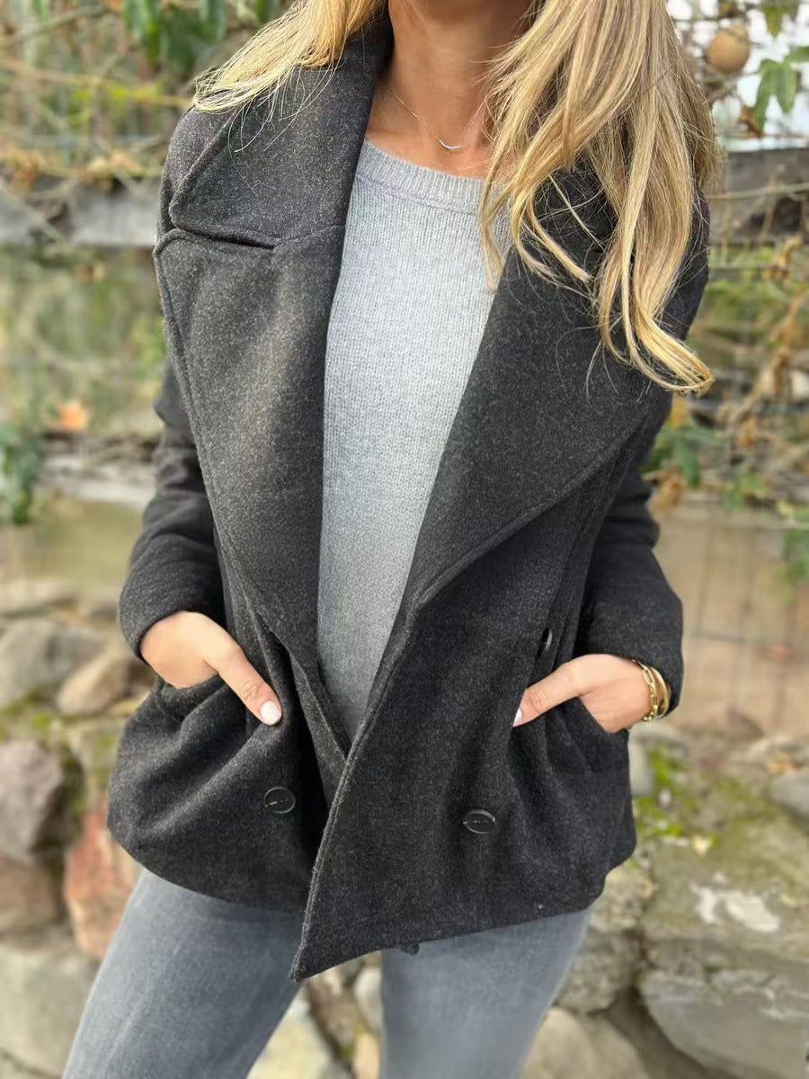Women's Classic Double-Breasted Wool Coat NOVAE