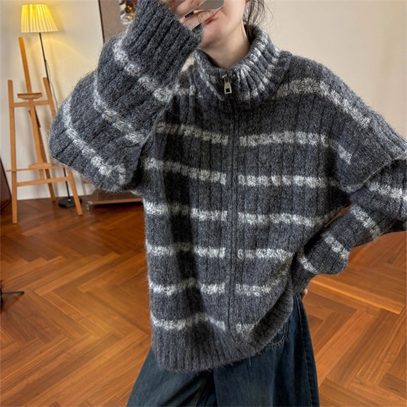 Women's high-necked knit sweater NOVAE