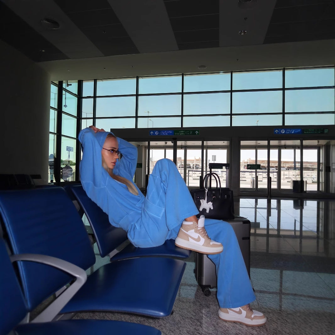 Women's casual hooded suit with a wide cut and modern design NOVAE