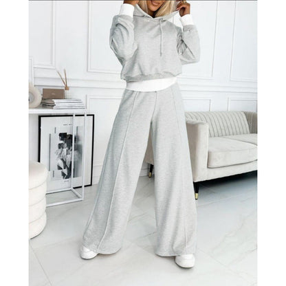 Women's sporty lounge set with a wide cut and hood NOVAE