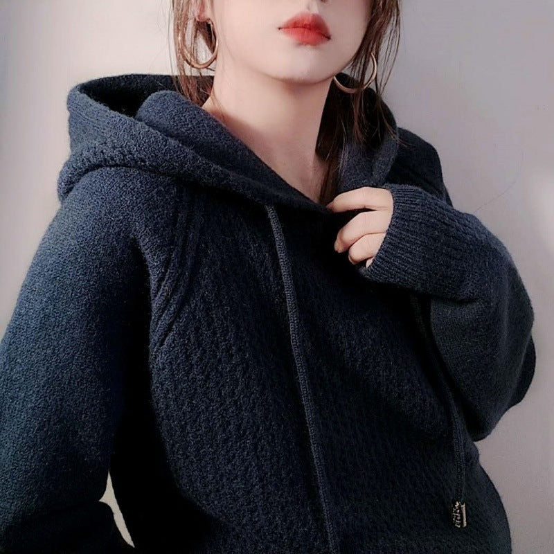 Women's hoodie with innovative structure and casual cut NOVAE