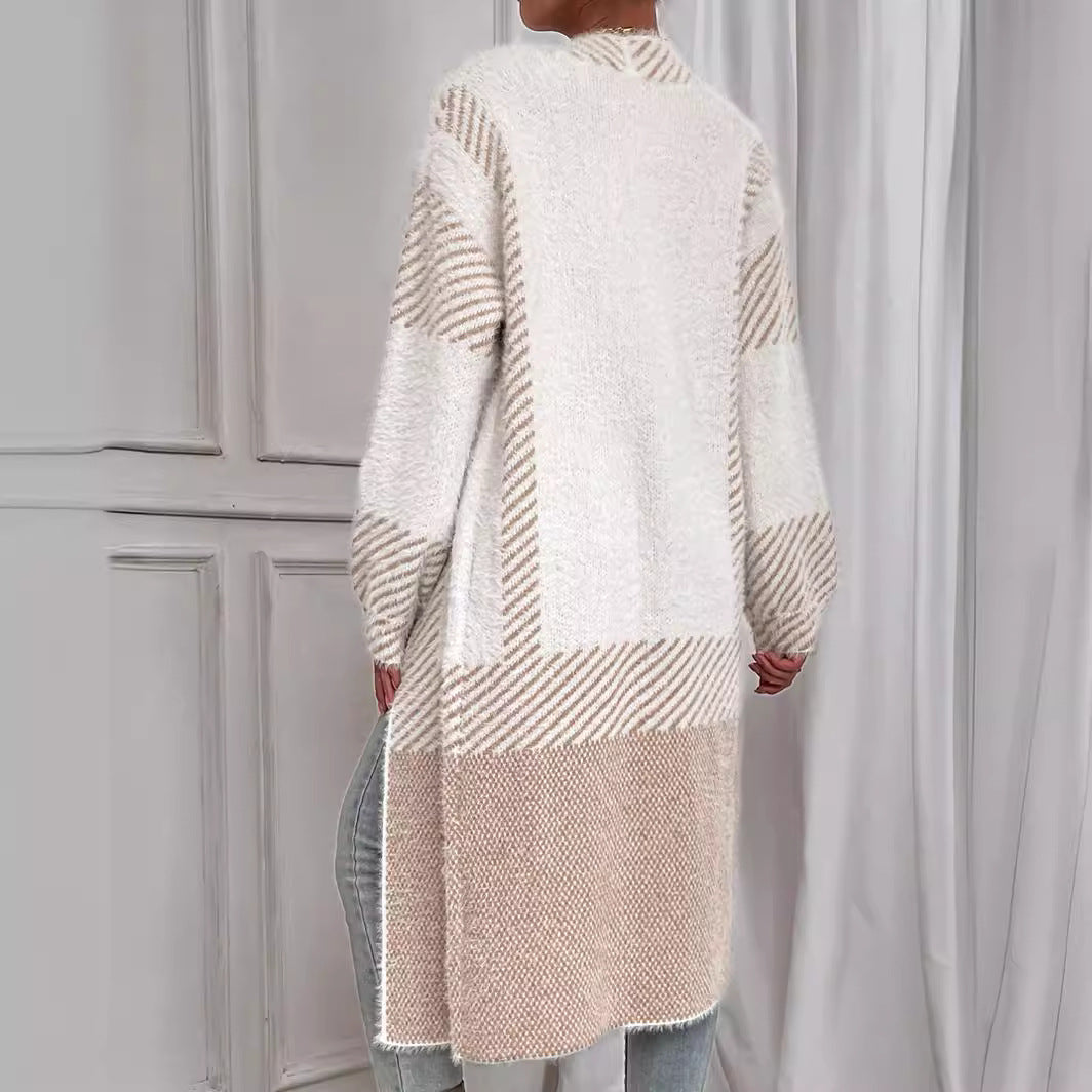 Women's cardigan with geometric pattern NOVAE