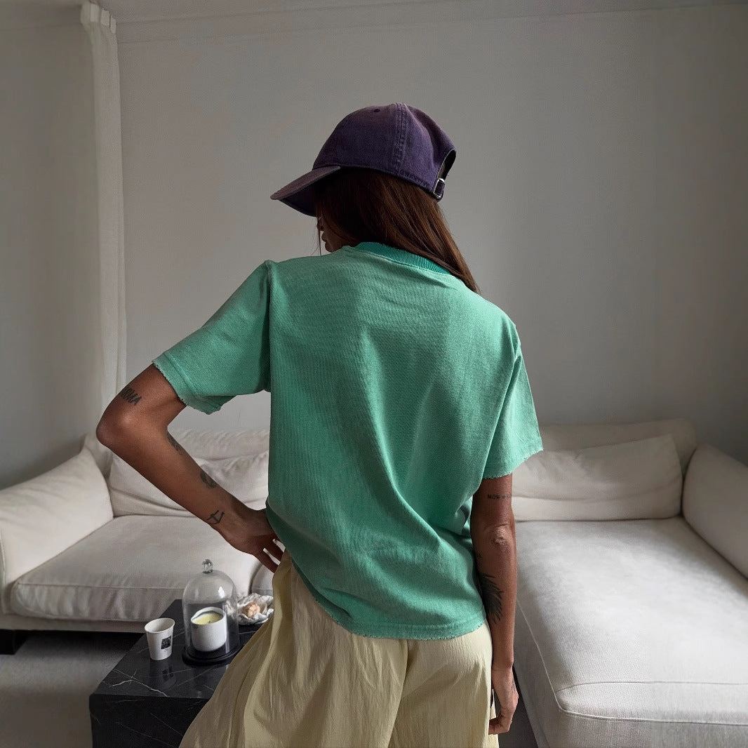 Women's casual T-shirt in a fashionable graphic design and loose fit NOVAE