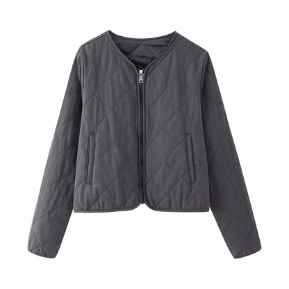 Women's quilted transitional jacket with fashionable zipper and comfortable pockets NOVAE