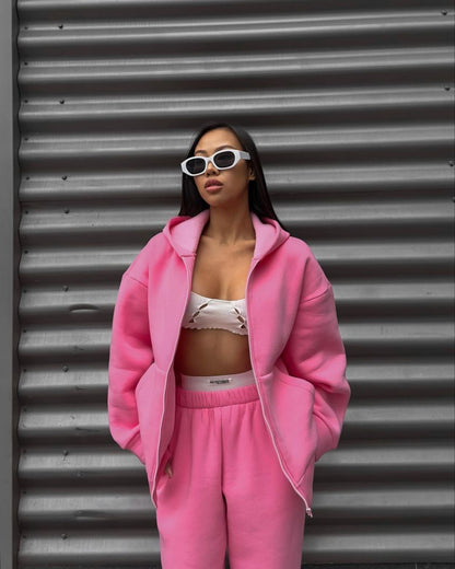 Women's sporty set consisting of a hooded jacket and jogging pants NOVAE