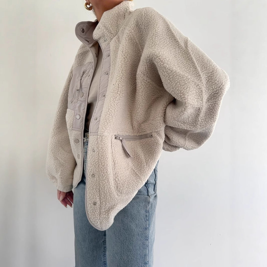 Women's oversized fleece jacket NOVAE