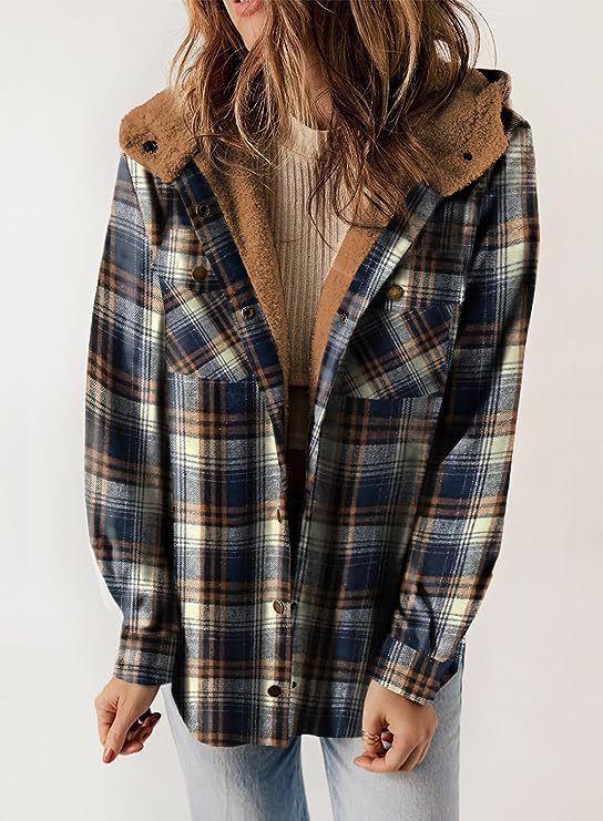 Women's flannel jacket with fleece lining NOVAE