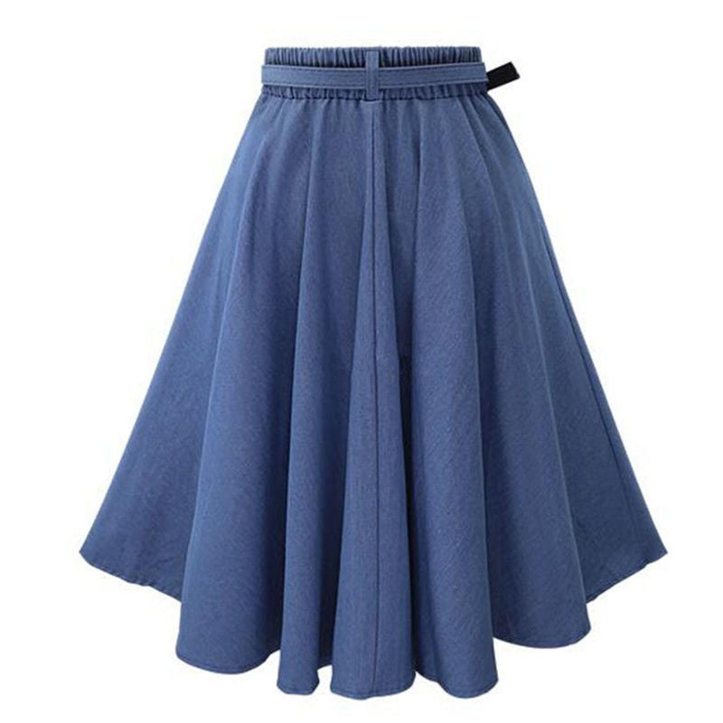 Women's A-line skirt with waist belt and unusual cut NOVAE