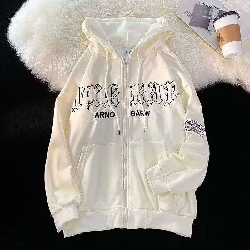 Women's hoodie with fashionable lettering and practical pockets NOVAE