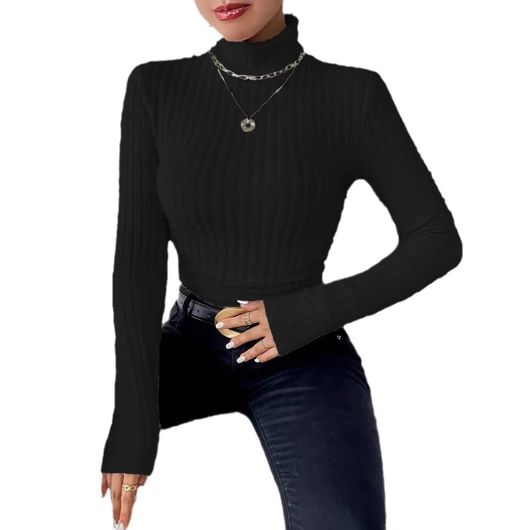 Women's Elegant and Comfortable Slow Stand-Up Collar Top NOVAE