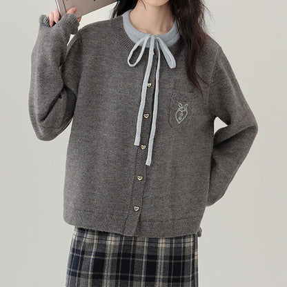 Women's cardigan with decorative buttons and high-quality embroidery NOVAE