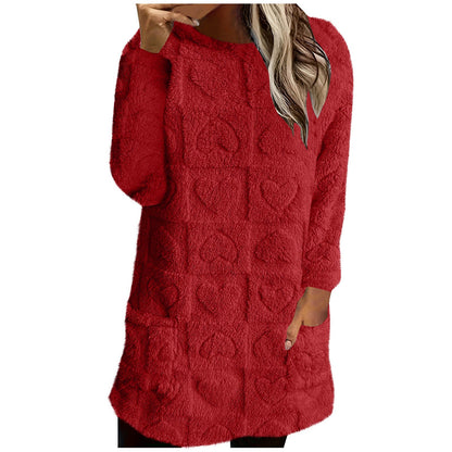 Women's Cozy Tunic with Heart Pattern NOVAE