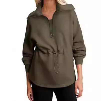 Women's casual hooded sweatshirt with practical drawstring adjustment NOVAE