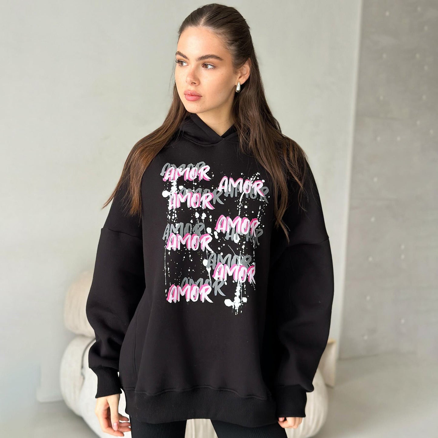 Women's casual hoodie with eye-catching NOVAE lettering