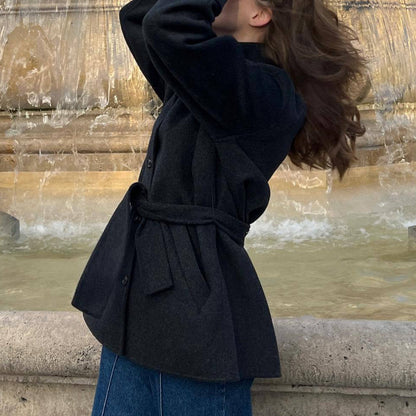 Women's Elegant Transitional Coat with Adjustable Belt NOVAE