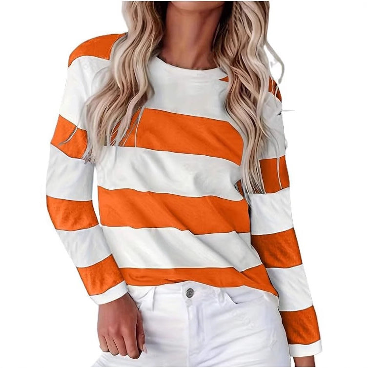 Women's casual striped long-sleeved shirt NOVAE