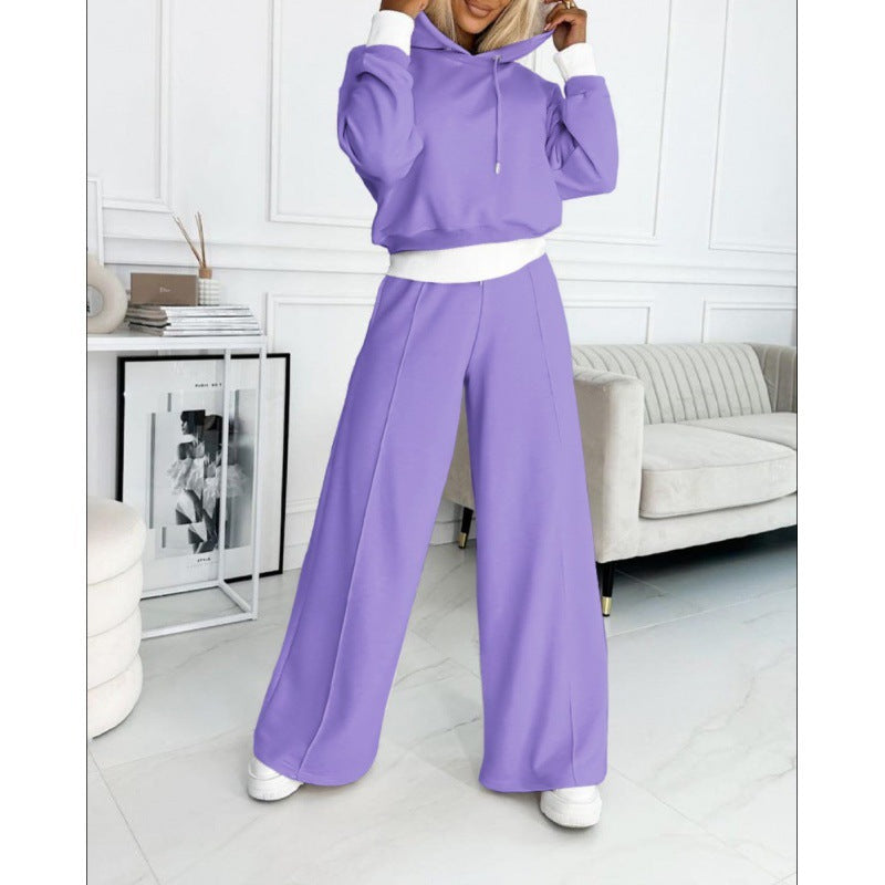 Women's sporty lounge set with a wide cut and hood NOVAE