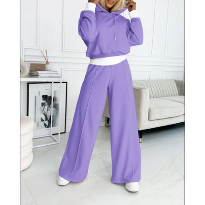 Women's sporty lounge set with a wide cut and hood NOVAE
